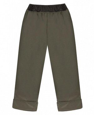 Серые утеплённые брюки для девочки Цвет: серый