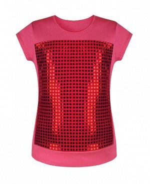 Красная футболка для девочки Цвет: коралловый
