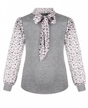 Серая школьная блузка для девочки Цвет: серый