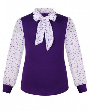 Фиолетовая школьная блузка для девочки Цвет: фиолетовая вискоза
