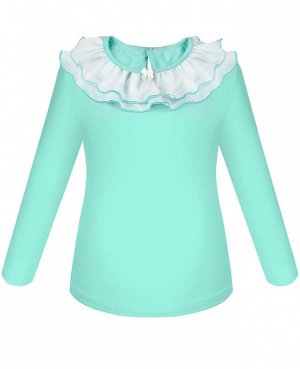 Бирюзовая школьная блузка для девочки Цвет: ментол