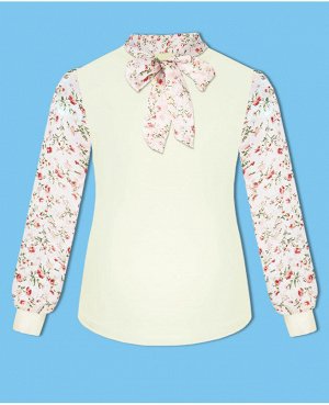 Молочная блузка для девочки Цвет: молочный