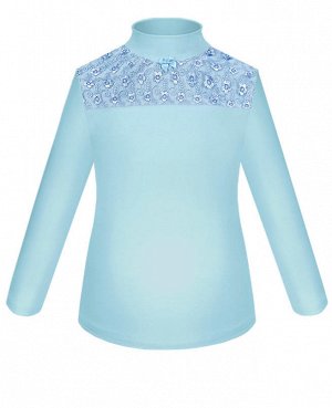 Голубая школьная блузка для девочки Цвет: голубой