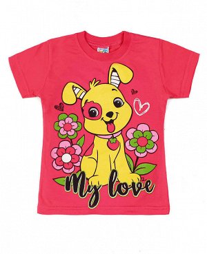 Малиновая футболка для девочки Цвет: малиновый
