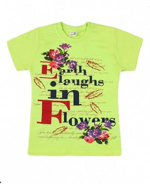 Салатовая футболка для девочки Цвет: салатовый