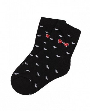 Махровые носки для девочки Цвет: черный