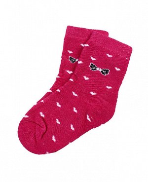 Махровые носки для девочки Цвет: малиновый