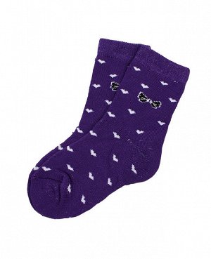 Махровые носки для девочки Цвет: фиолетовый