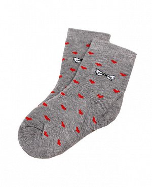 Махровые носки для девочки Цвет: серый
