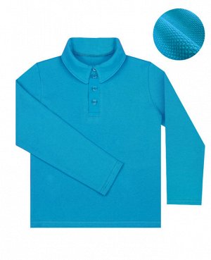 Рубашка-поло бирюзовый для мальчика Цвет: бирюза