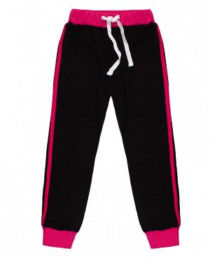Черные спортивные брюки для девочки Цвет: черный