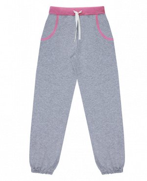 Серые спортивные брюки для девочки Цвет: серый меланж
