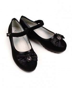 Туфли черные для девочки Цвет: черный