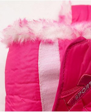 Сапоги дутики детские для девочки Цвет: розовый