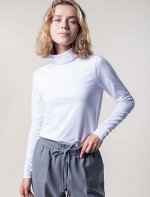 Водолазка из премиального хлопка с эластаном белый