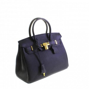 Эффектная женская сумочка HS_UnitedColors из мягкой натуральной кожи черного цвета.