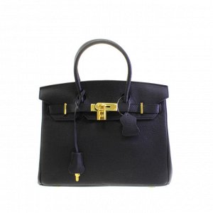 Эффектная женская сумочка HS_UnitedColors из мягкой натуральной кожи черного цвета.