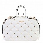 STUDDED QUILTED BOSTON BAG