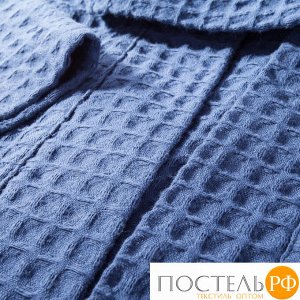 Халат с капюшоном унисекс пике,Dome,Ribbed,XL,темно-синий,230 гр