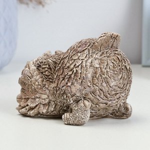 Фигурка гипс «Сова подглядывает», бежевая, 8x8.5x7 см