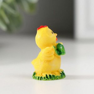 Набор фигурок полистоун «Цыплёнок на травке», 4 шт., 2x2x3.2 см