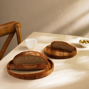 Доска для пиццы SL Home «Доливия», d=25 см, дуб