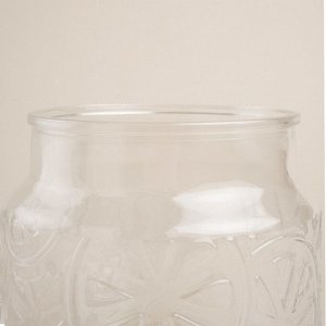 Банка для сыпучих продуктов SL Home «Валенсия», 1 л, 12*11.5 см, с деревянной крышкой, стекло, прозрачная