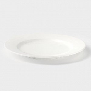 Тарелка фарфоровая обеденная Wilmax Stella Pro, d=25,5 см, цвет белый