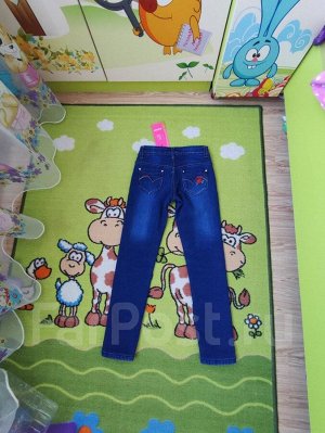 Джинсы утеплённые на девочку 8-9 лет