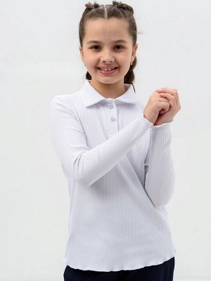 Рубашка-поло для девочки Юлиана, цвет белый