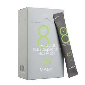 Маска для ослабленных волос зеленая MASIL 8Seconds 8Seconds Super Mild Hair Mask в стике, (20 шт.)