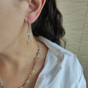 Серьги с лимонным цитрином