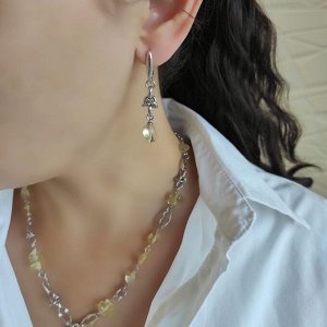 Серьги с лимонным цитрином