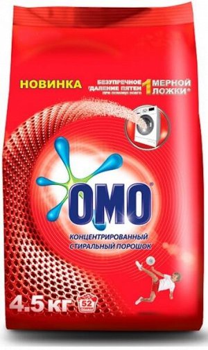 СМС Порошок OMO RED Автомат, 4,5 кг ((мягк.уп)