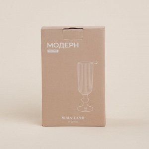 Бокалы для шампанского SL Home «Модерн», 150 мл, 5.5x18.5 см, набор 2 шт., стекло, прозрачные