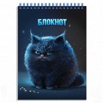 Блокнот А6 80 л Кот гребень 65957