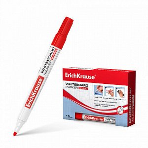 Маркер для доски 2,5мм красный пулевидный ErichKrause W-500 12847 (12)