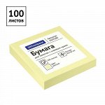 Липкий блок 50x50мм 100л пастель желтый OfficeSpace 269560