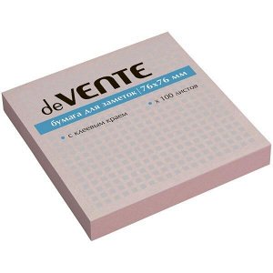Липкий блок 76х76мм 100л розовый пастель deVENTE 2010327