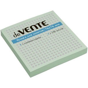 Липкий блок 76х76мм 100л зеленый пастель deVENTE 2010326
