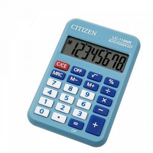 Калькулятор Citizen LC-110ТК-BK (8 разрядный) карманный голубой