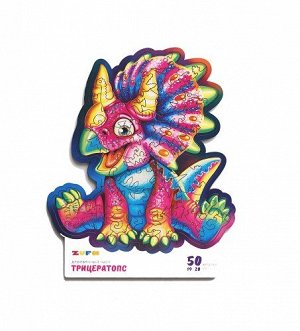 Пазл фигурный деревянный Трицератопс kids S