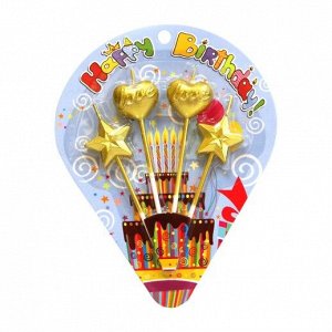 Набор свечей для торта Party mix 4 в 1 7563-10