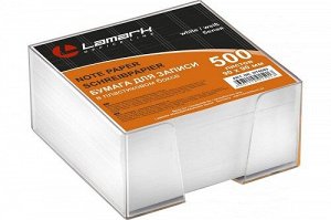 Блок для записи 9х9см 500л белый в боксе LAMARK NT0085