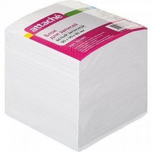 Блок для записи 9x9x9см белый Attache 32389