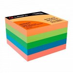 Липкий блок 76х76мм 400л 5цв неон LAMARK SN0400