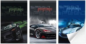 Блокнот А6 30л клетка на скобе LAMARK Speed Raser NB0202-S