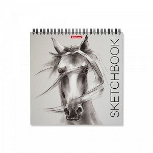 Скетчбук 40л 220х220мм на гребне ErichKrause Wild Horse 48037