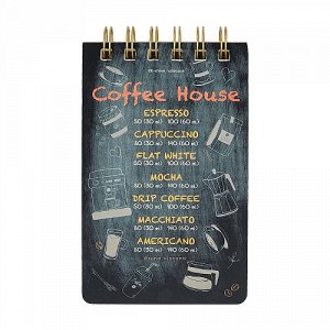 Блокнот А6 100л линейка на гребне CUTE JOURNAL Coffe House 3-100-005/04