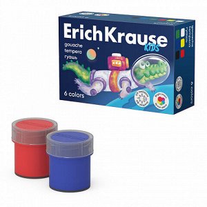 Гуашь 6цв ErichKrause Kids Space Animals 20мл 61408